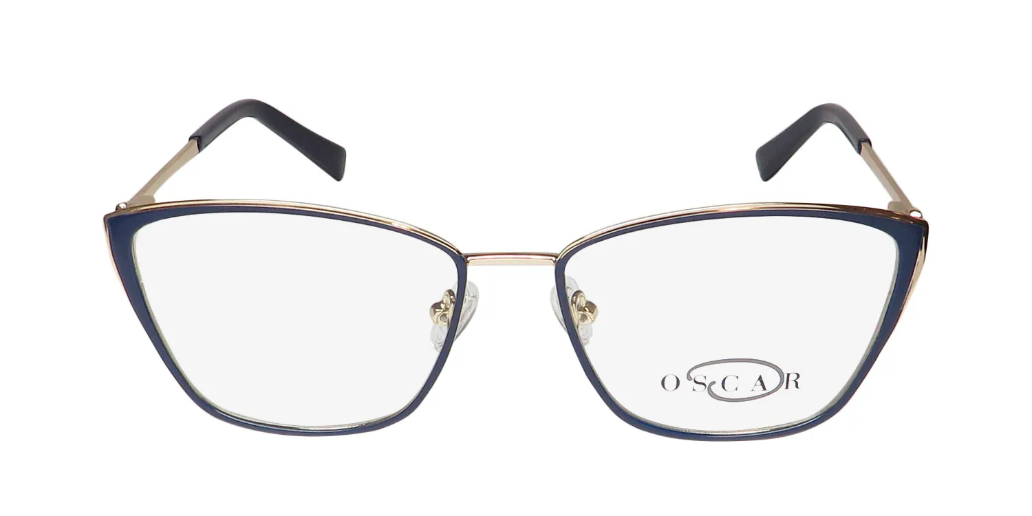 Oscar de la Renta Osl 743 414 Eyeglasses Semi Matte Navy 53mm 3
