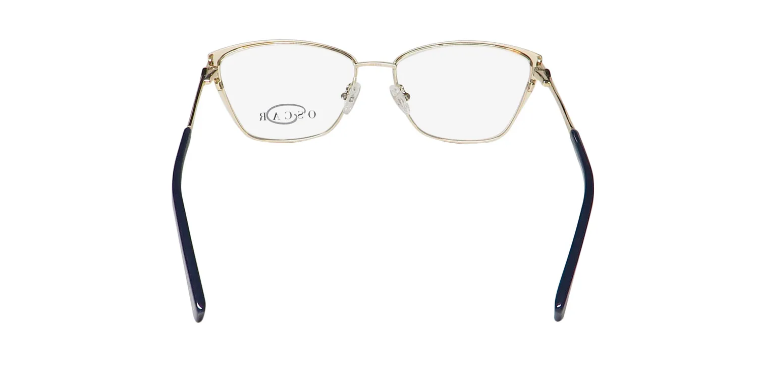 Oscar de la Renta Osl 743 414 Eyeglasses Semi Matte Navy 53mm 5