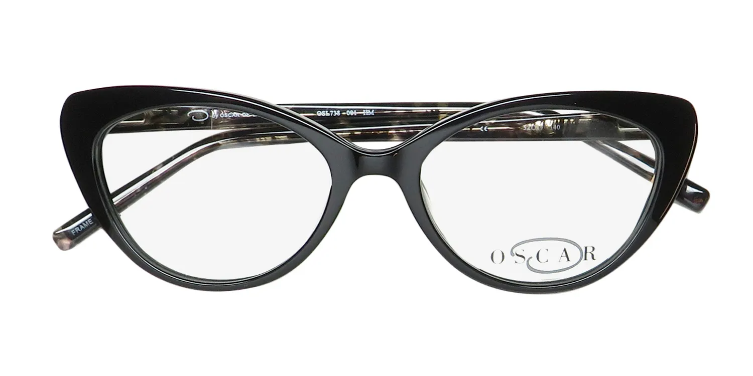 Oscar de la Renta Osl 738 001 Eyeglasses Black 52mm 2