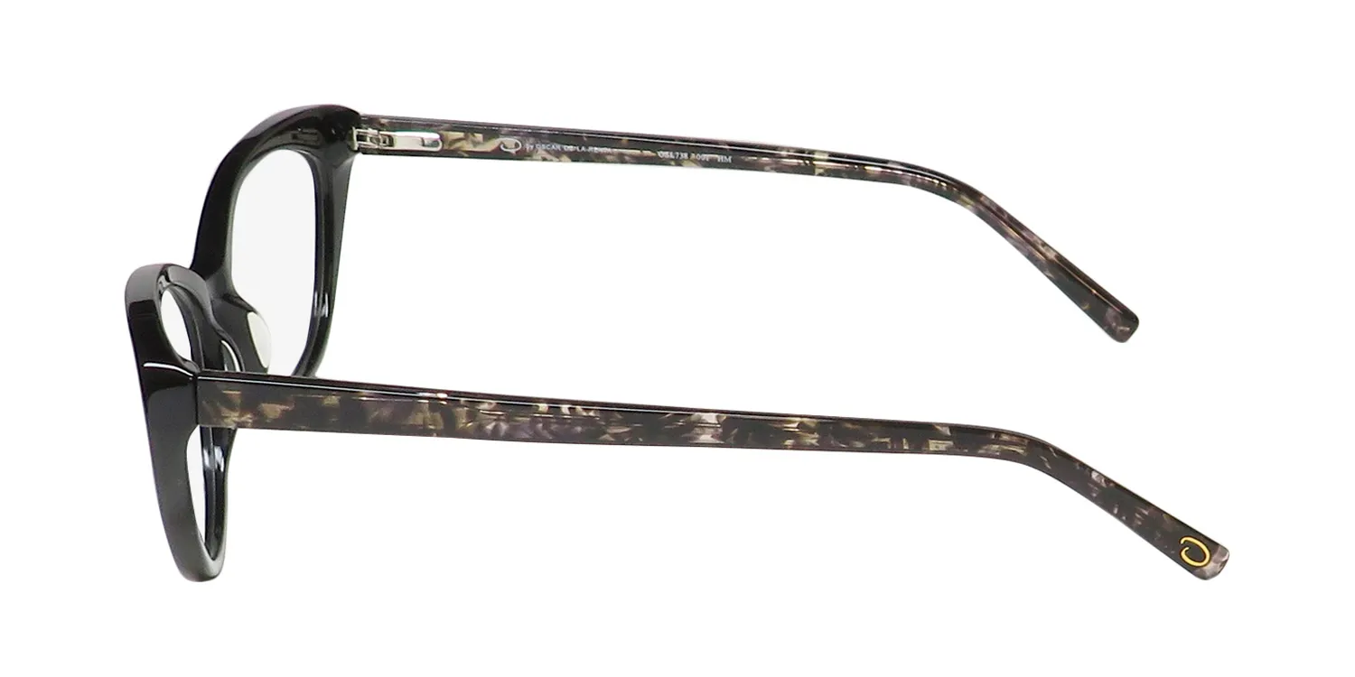 Oscar de la Renta Osl 738 001 Eyeglasses Black 52mm 4