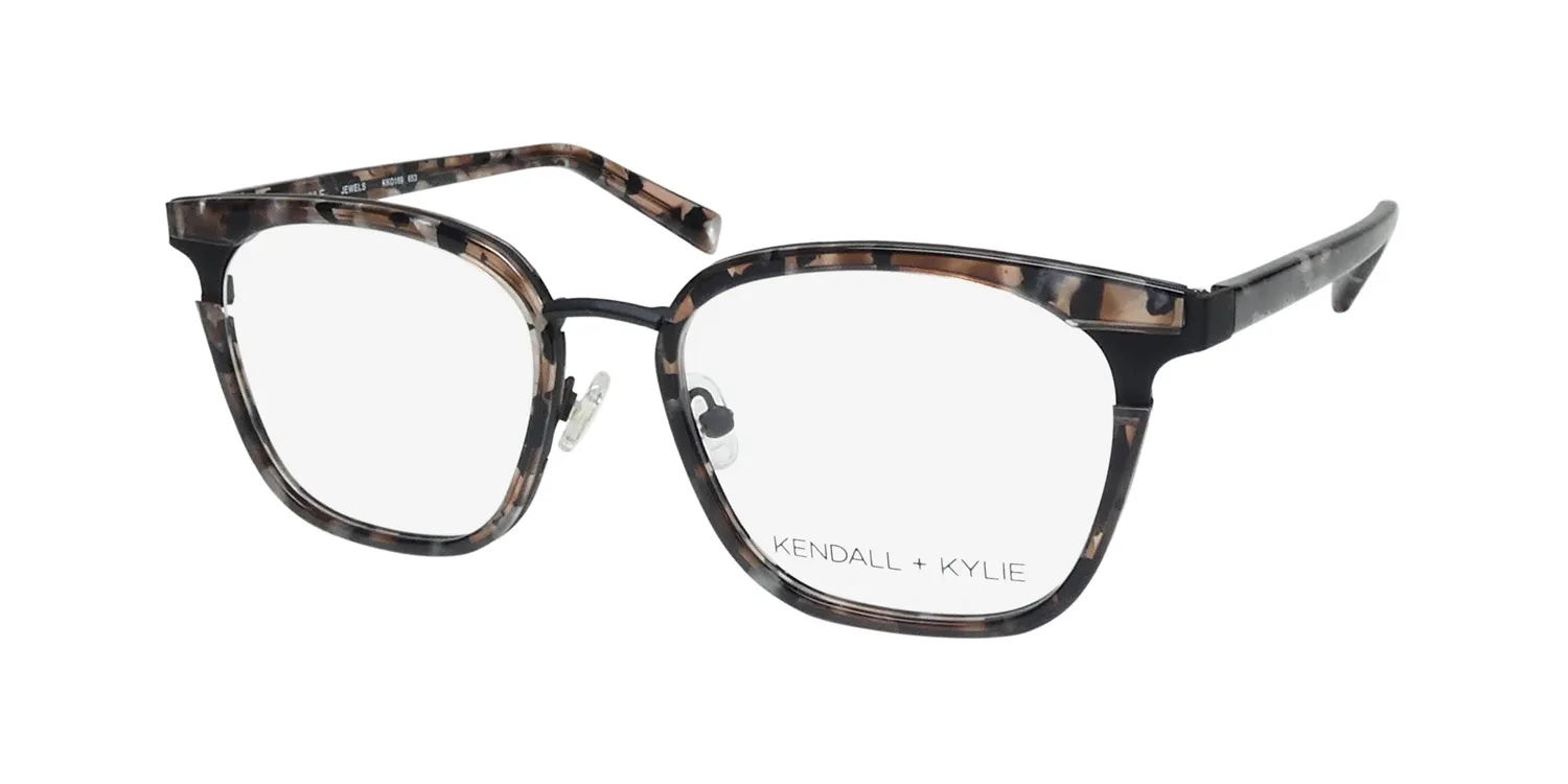 Kendall + Kylie Kko189 Jewels 653 Eyeglasses Tortoise 52mm