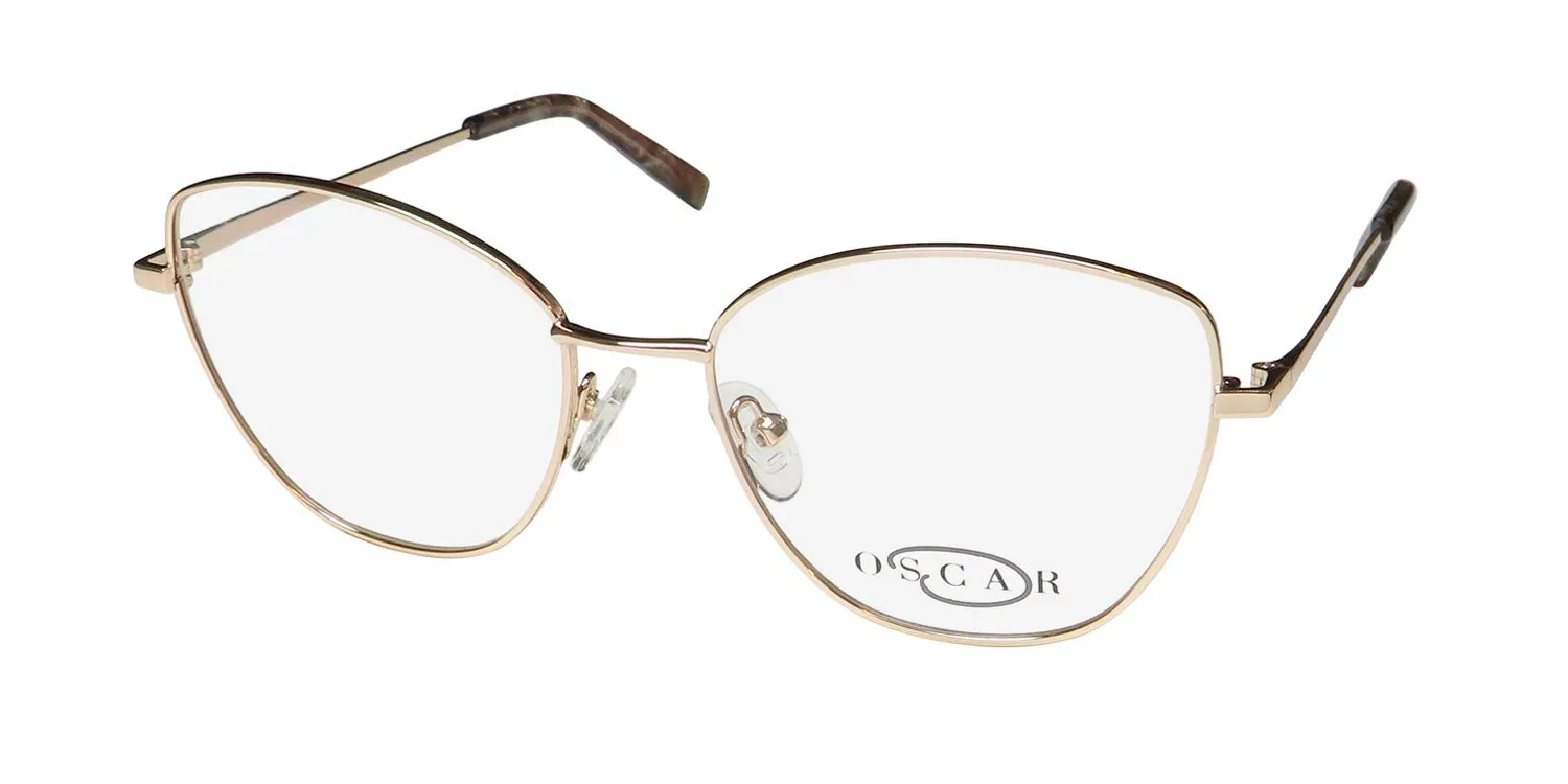 Oscar de la Renta Osl 739 718 Eyeglasses Shiny Light Gold 54mm