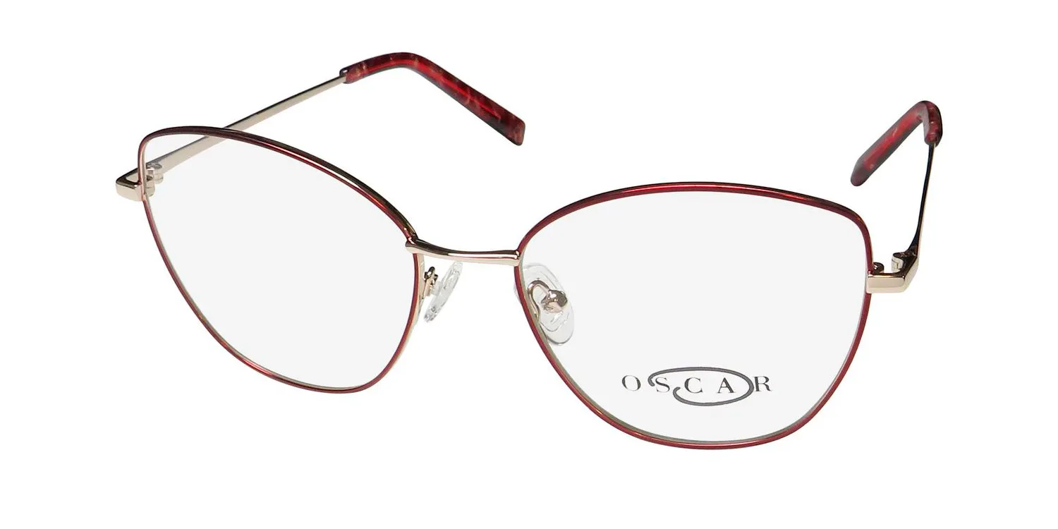 Oscar de la Renta Osl 739 615 Eyeglasses Semi Matte Red 54mm