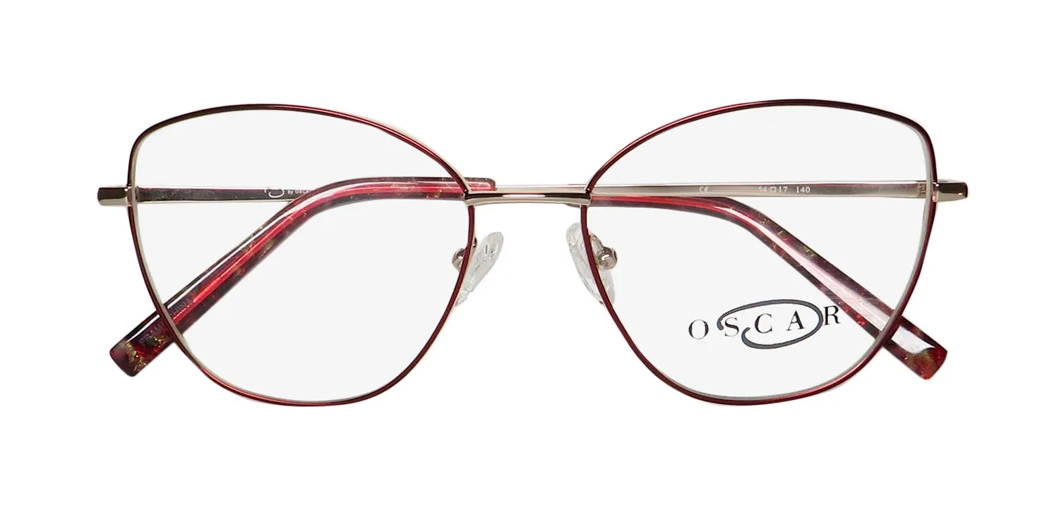 Oscar de la Renta Osl 739 615 Eyeglasses Semi Matte Red 54mm 2