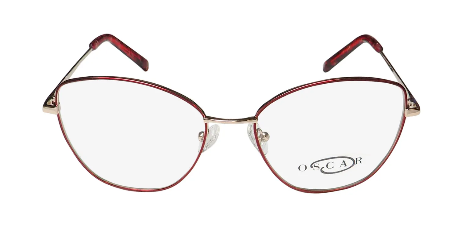 Oscar de la Renta Osl 739 615 Eyeglasses Semi Matte Red 54mm 3