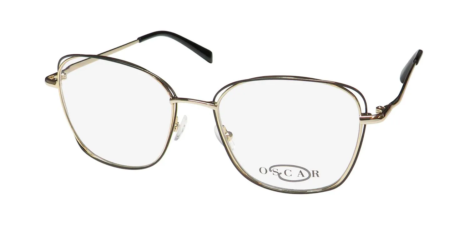 Oscar de la Renta Osl 740 770 Eyeglasses Shiny Gold 52mm