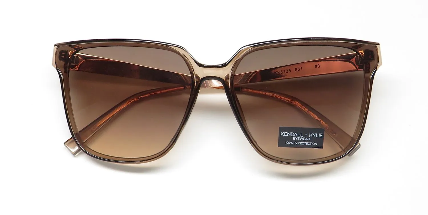 Kendall + Kylie Kk5125 Roxy 651 Sunglasses Brown Crystal 66mm 2