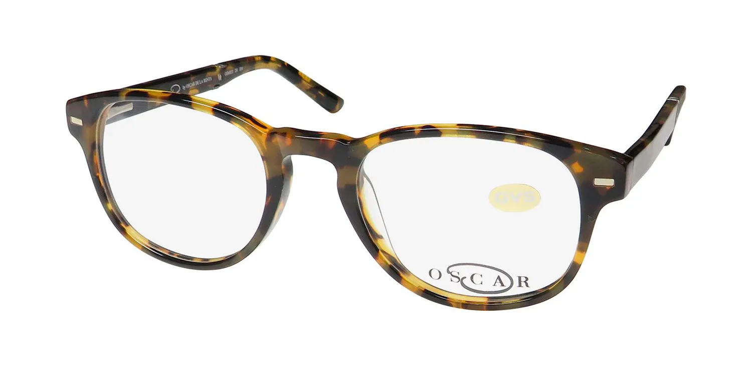 Oscar de la Renta Osm 833 281 Eyeglasses Yellow Tortoise 50mm