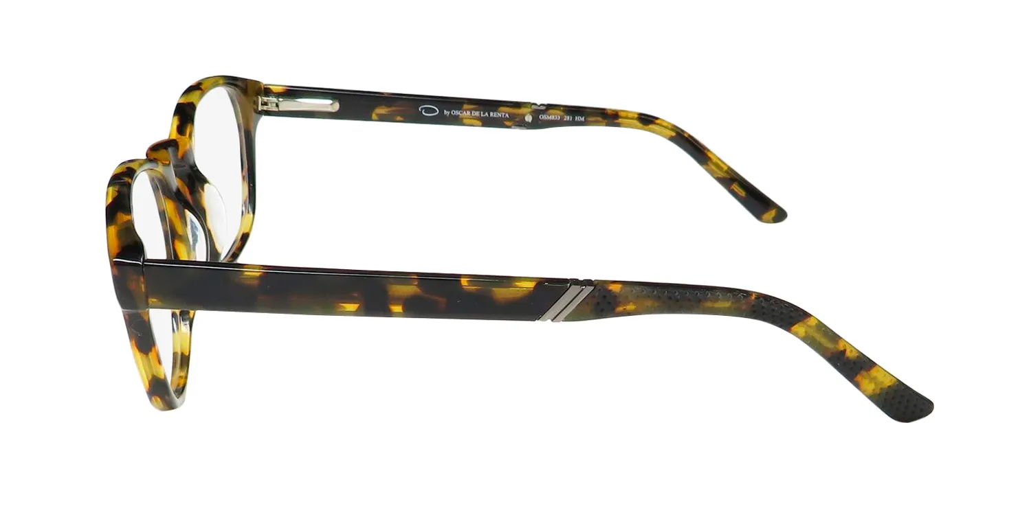 Oscar de la Renta Osm 833 281 Eyeglasses Yellow Tortoise 50mm 4