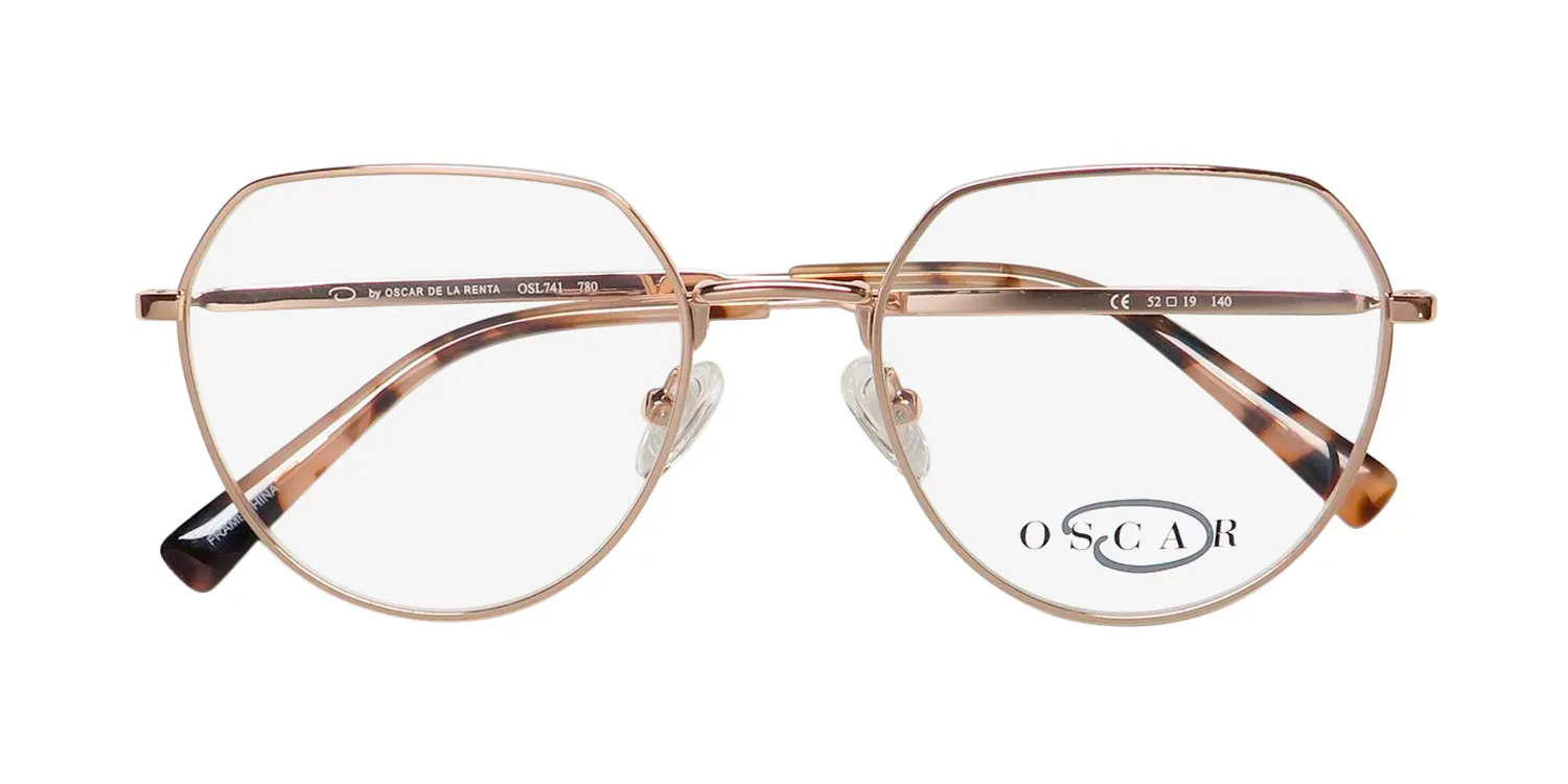 Oscar de la Renta Osl 741 780 Eyeglasses Shiny Rose Gold 52mm 2