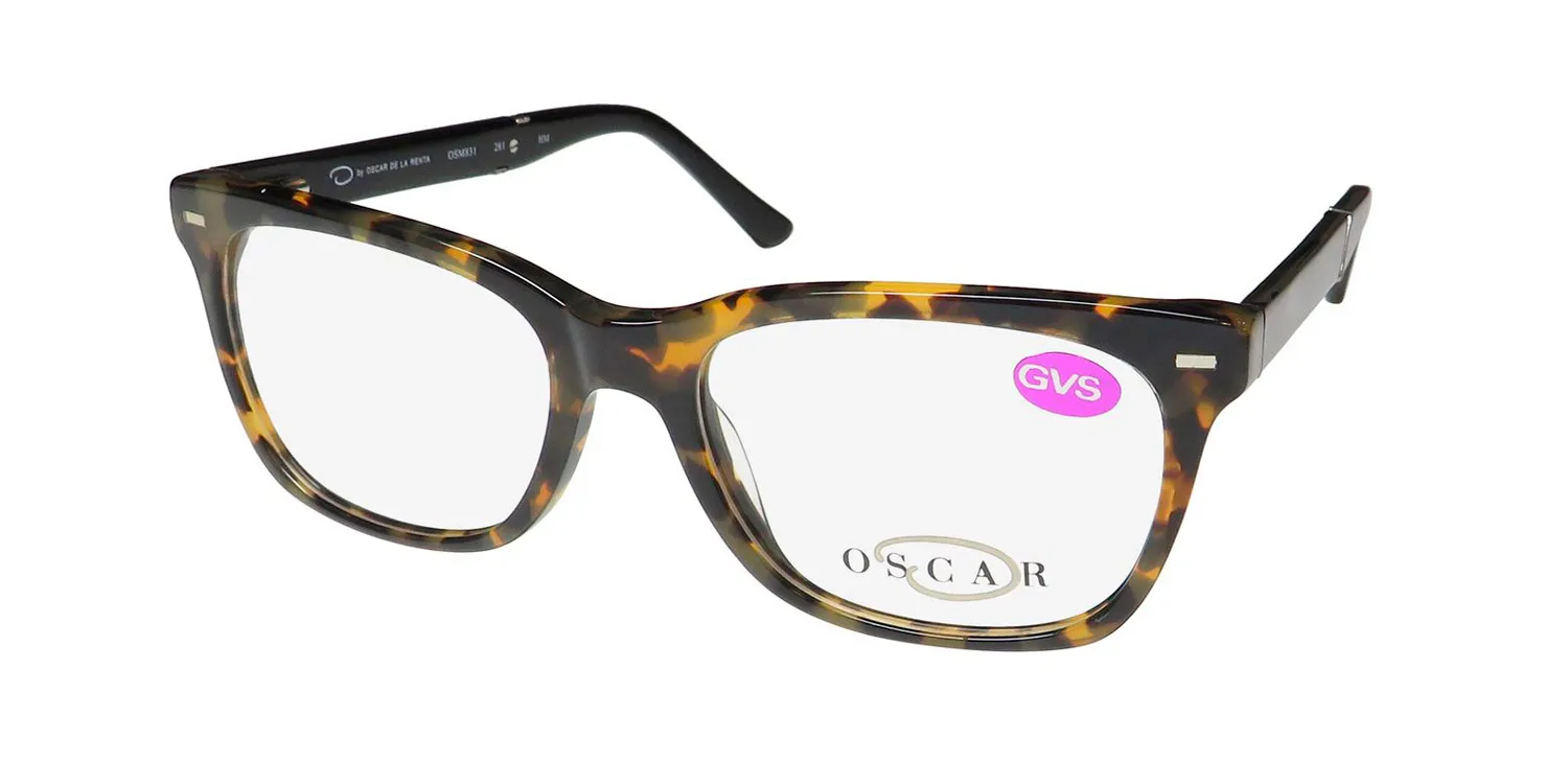 Oscar de la Renta Osm 831 281 Eyeglasses Yellow Tortoise 52mm Unisex