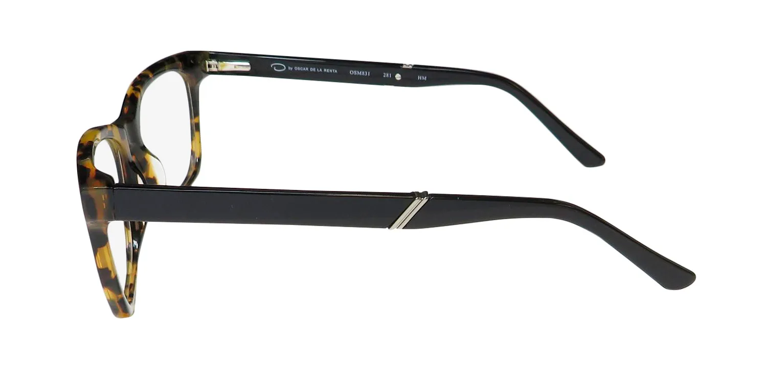 Oscar de la Renta Osm 831 281 Eyeglasses Yellow Tortoise 52mm Unisex 4