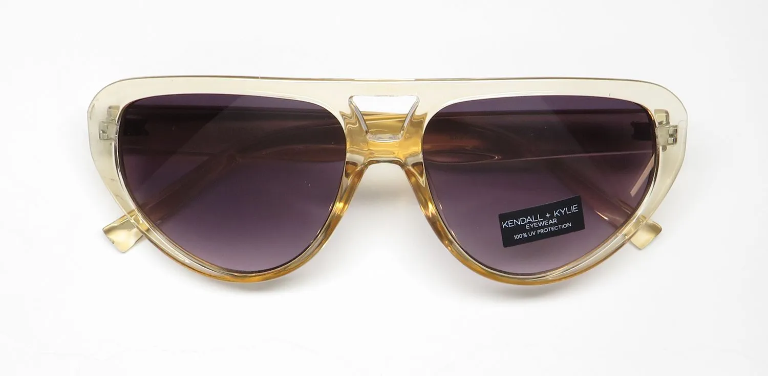 Kendall + Kylie Kk5135 Jae 734 Sunglasses Golden Wheat Crystal 0mm Unisex 2