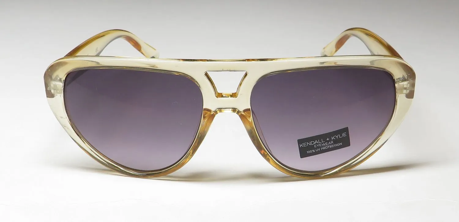 Kendall + Kylie Kk5135 Jae 734 Sunglasses Golden Wheat Crystal 0mm Unisex 3