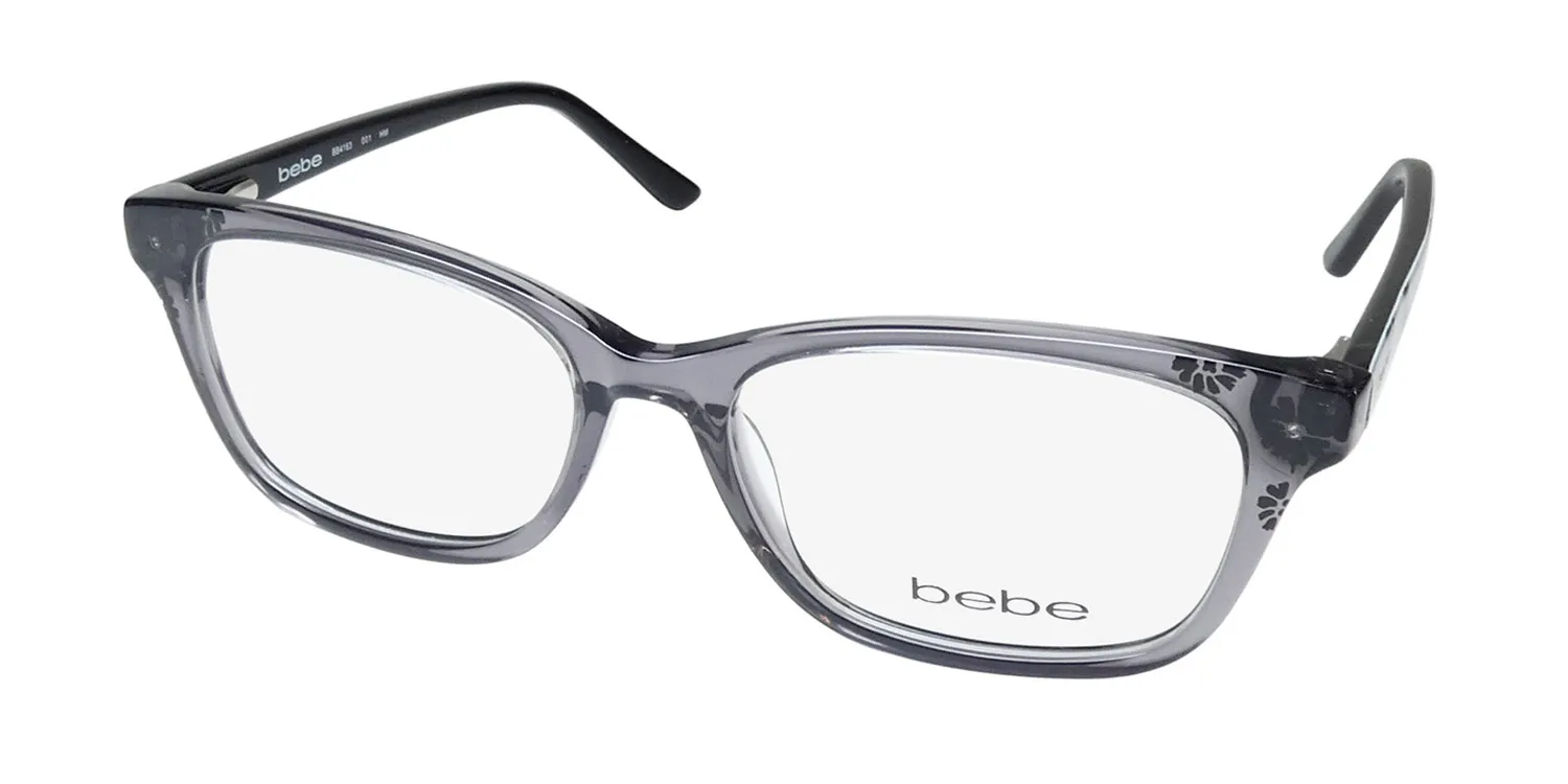 Bebe Bb4163 001 Eyeglasses Grey Crystal 55mm