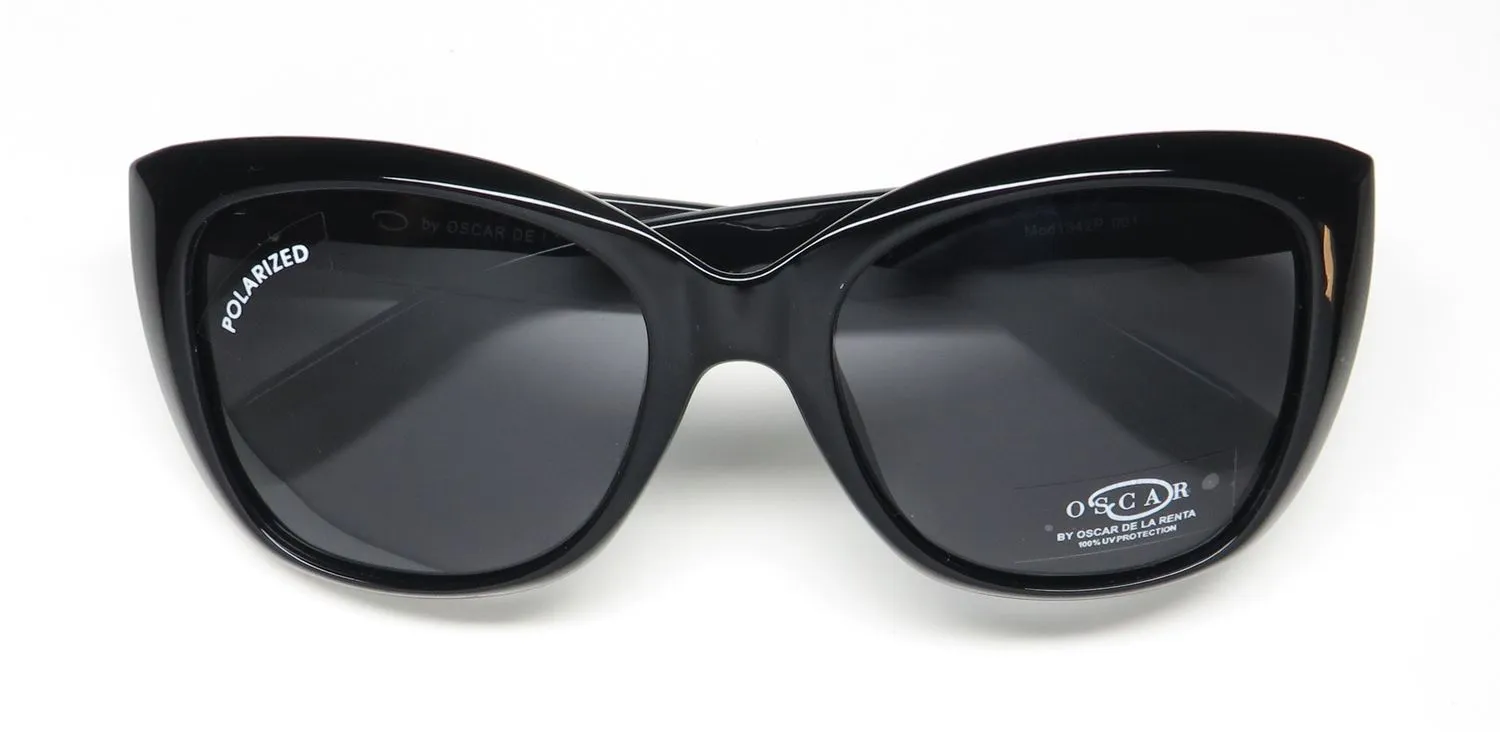 Oscar de la Renta Oscar 1342 001 Sunglasses Black 53mm 2