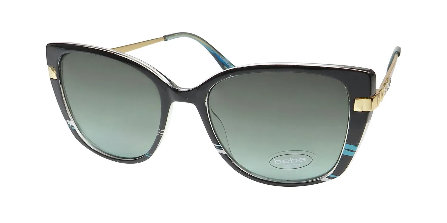 Bebe Bbop1000 320 Sunglasses Teal Stripe 0mm
