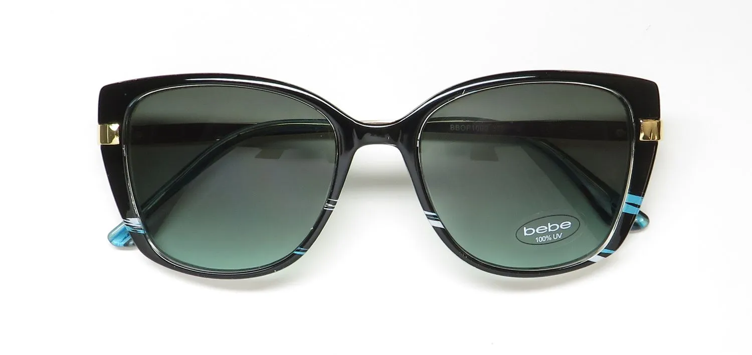 Bebe Bbop1000 320 Sunglasses Teal Stripe 0mm 2