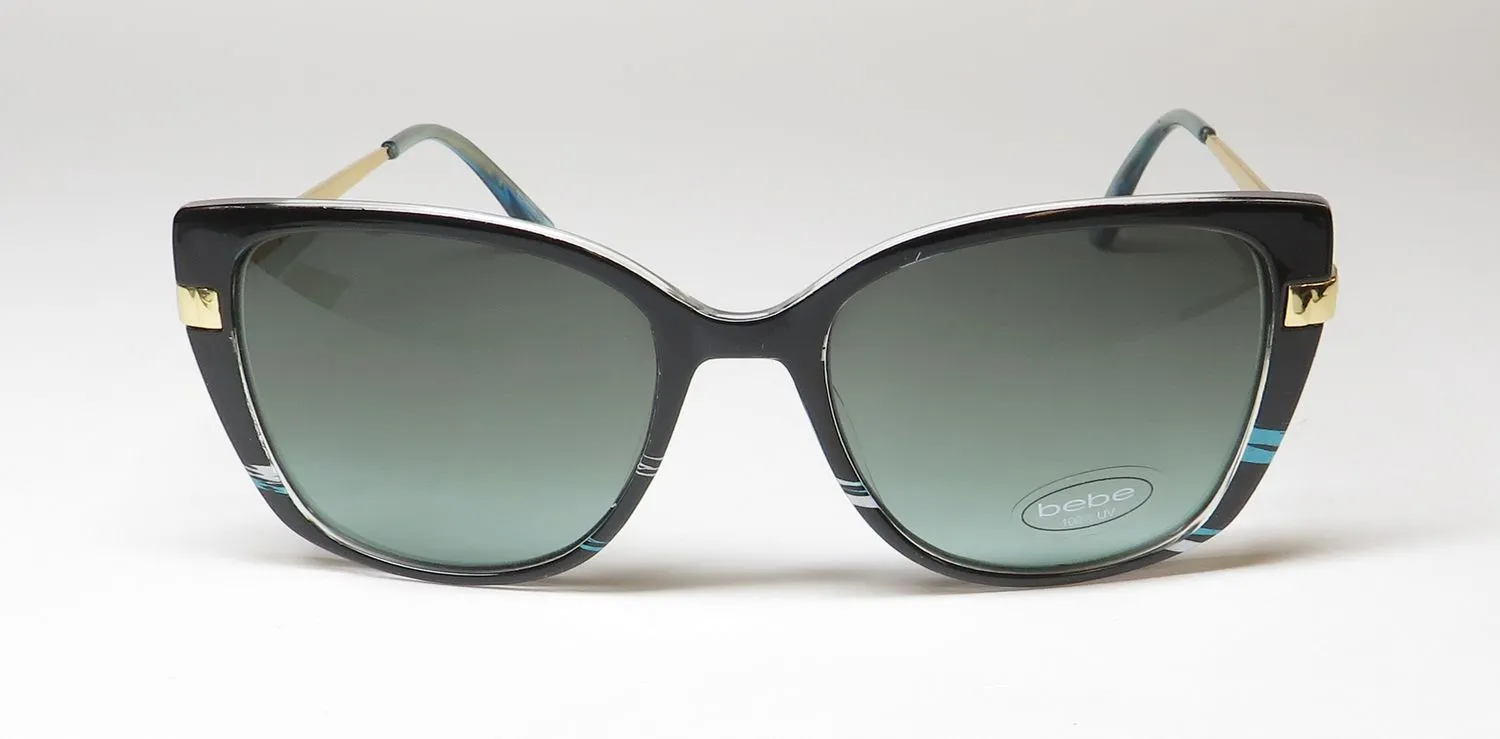 Bebe Bbop1000 320 Sunglasses Teal Stripe 0mm 3