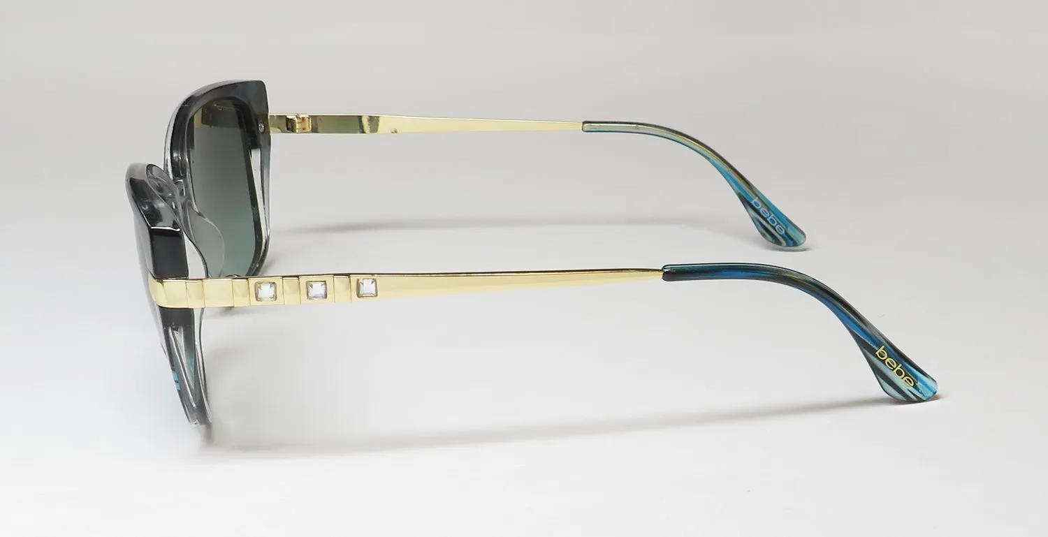 Bebe Bbop1000 320 Sunglasses Teal Stripe 0mm 4
