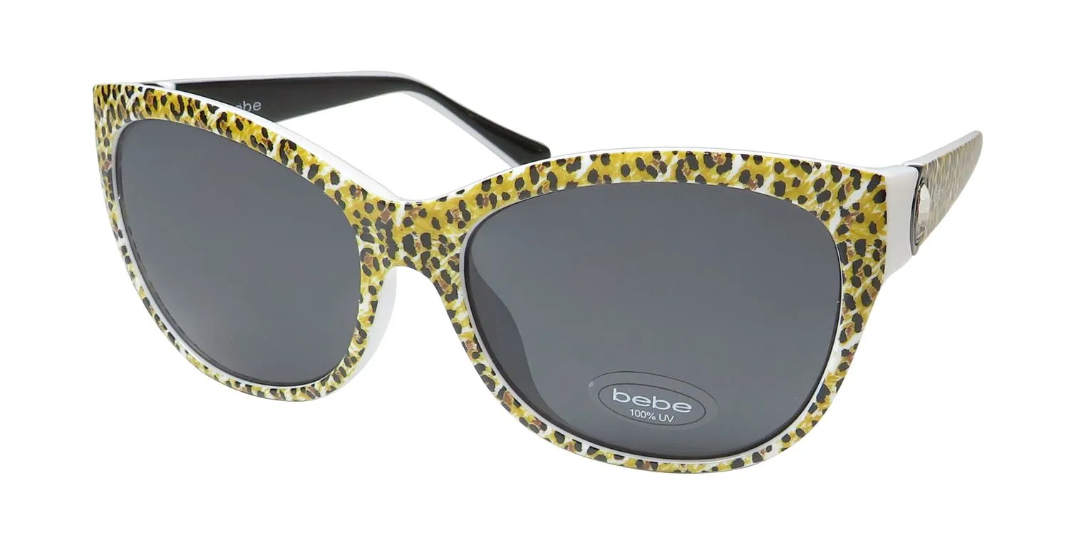 Bebe Bbop1010ce 039 Sunglasses Grey Animal 56mm