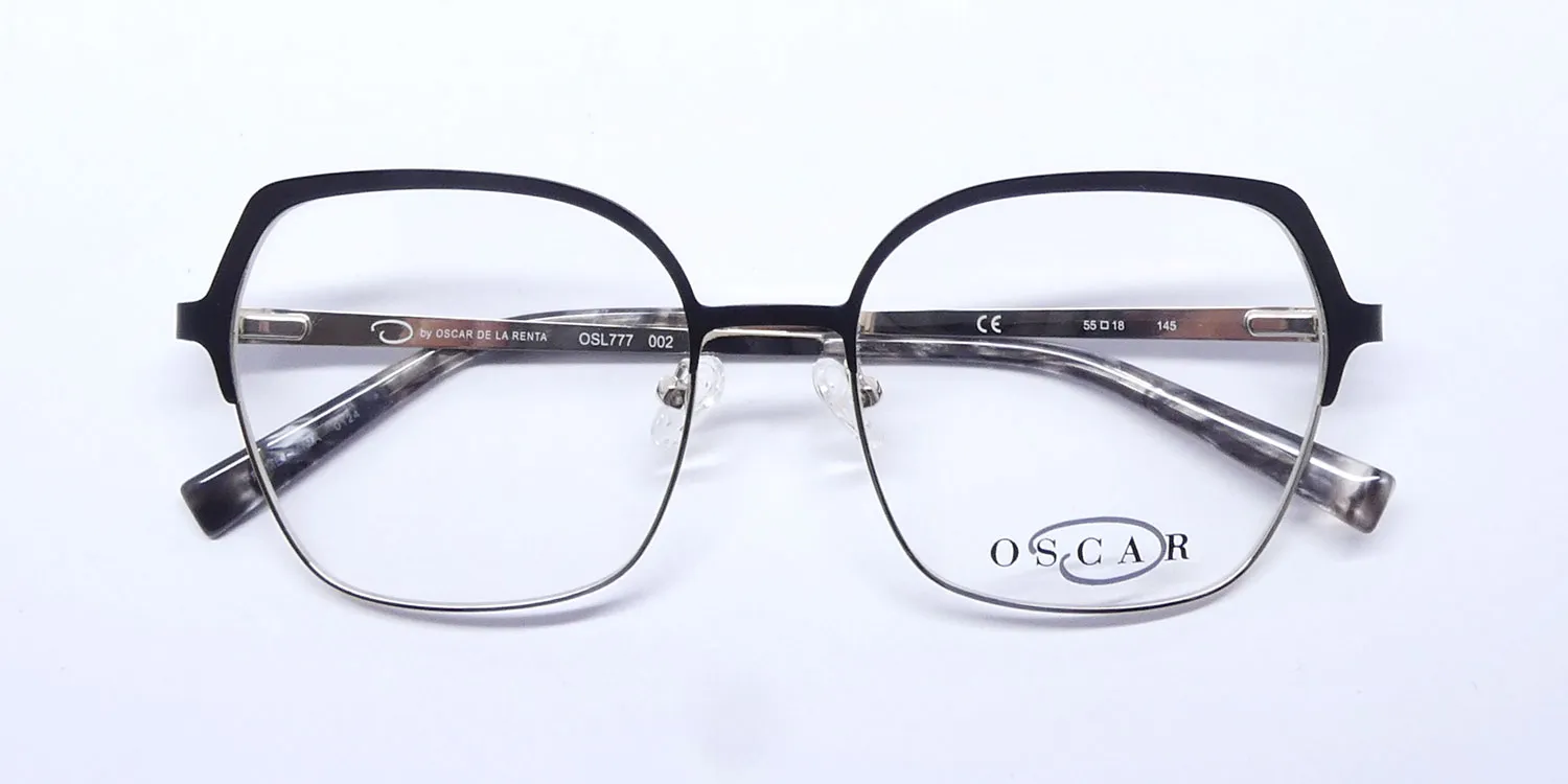 Oscar de la Renta Osl 777 002 Eyeglasses Satin Black 55mm 2