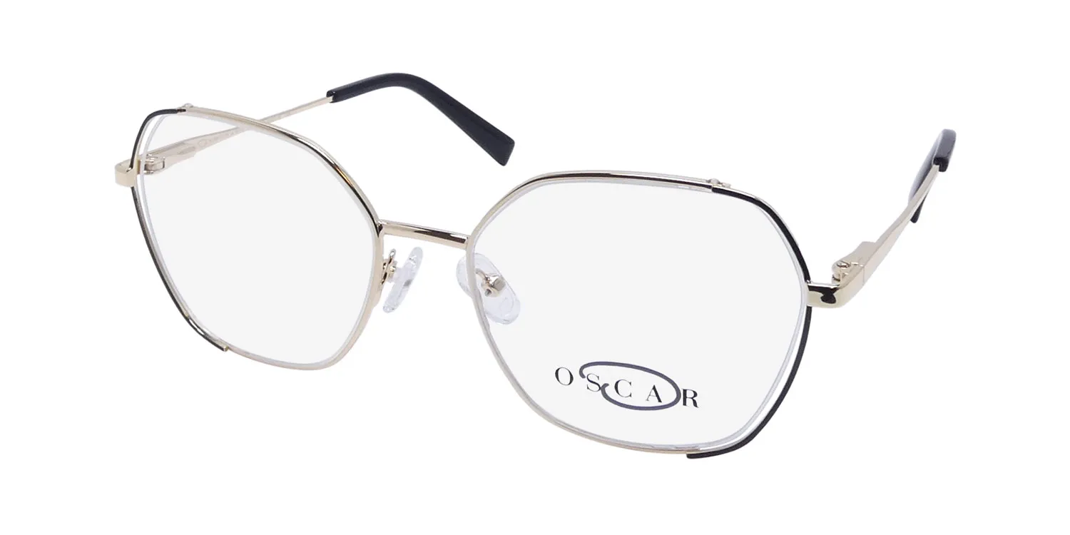 Oscar de la Renta Osl 774 718 Eyeglasses Shiny Light Gold 52mm