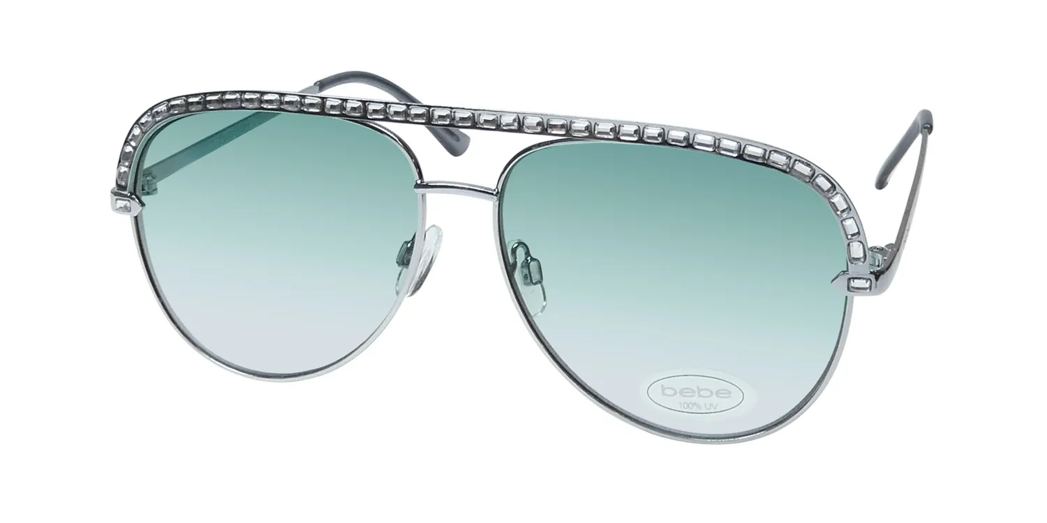 Bebe Bbop1033 444 Sunglasses Shiny Silver 0mm
