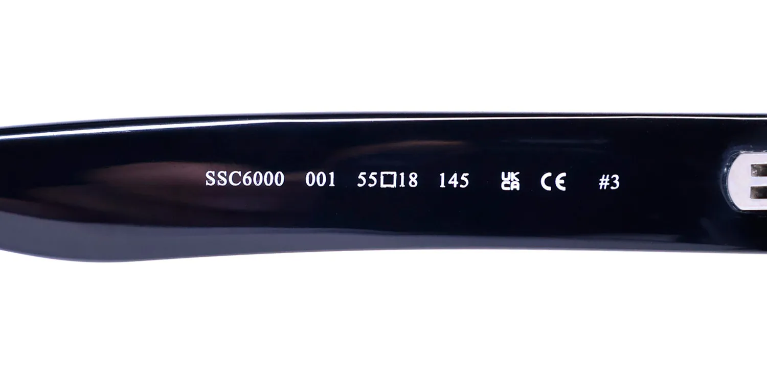 Oscar de la Renta Ssc6000 001 Sunglasses Black 55mm 8
