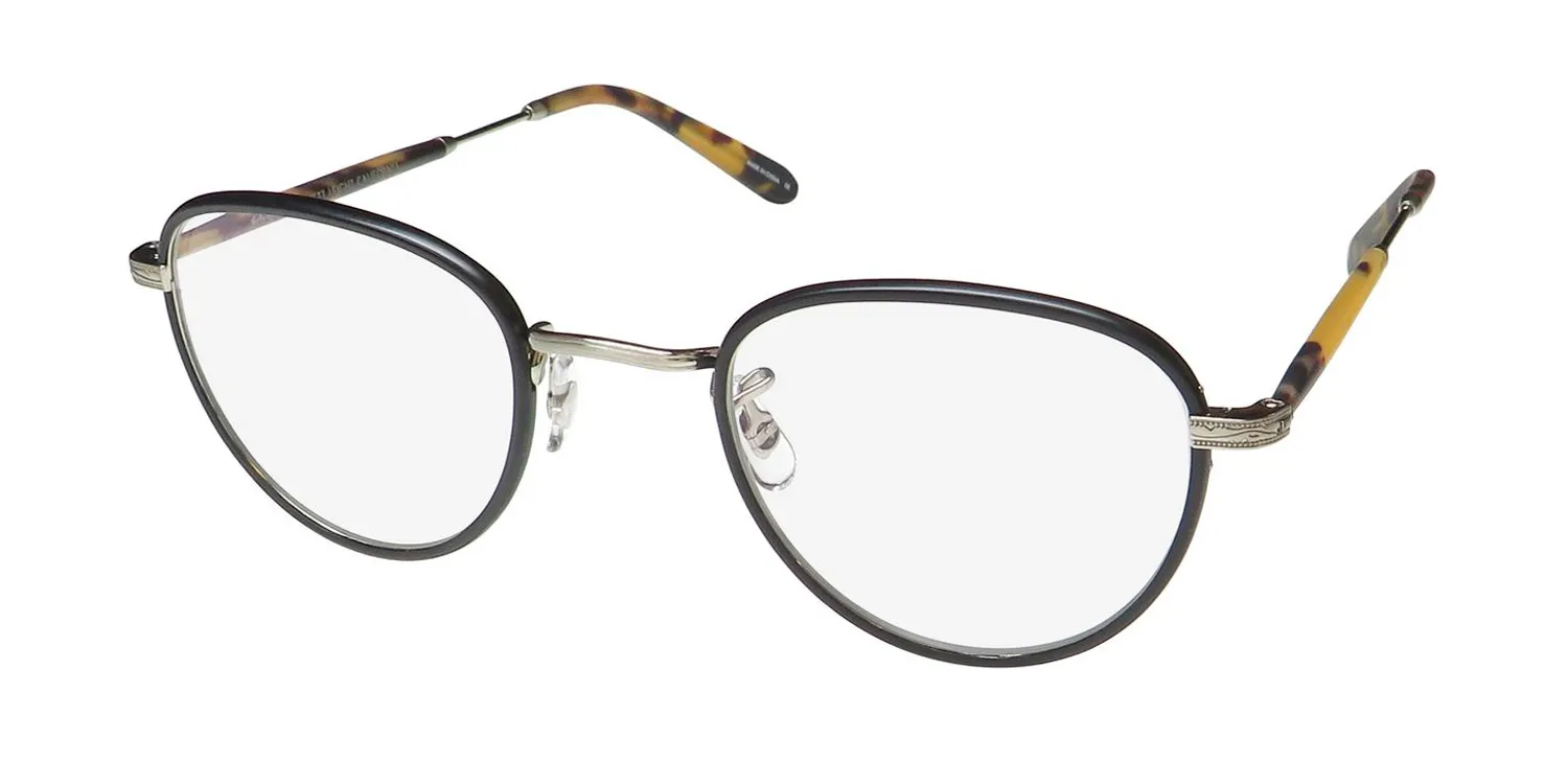 Garrett Leight Wiltern Blue Light Technology mbk-bs-mdkt Eyeglasses Matte Black 46mm Unisex