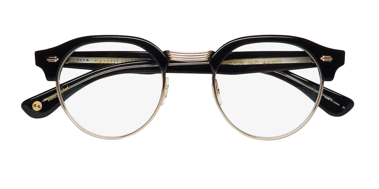 Garrett Leight Oakwood Blue Light Technology bk-g Eyeglasses Black 47mm Unisex 2
