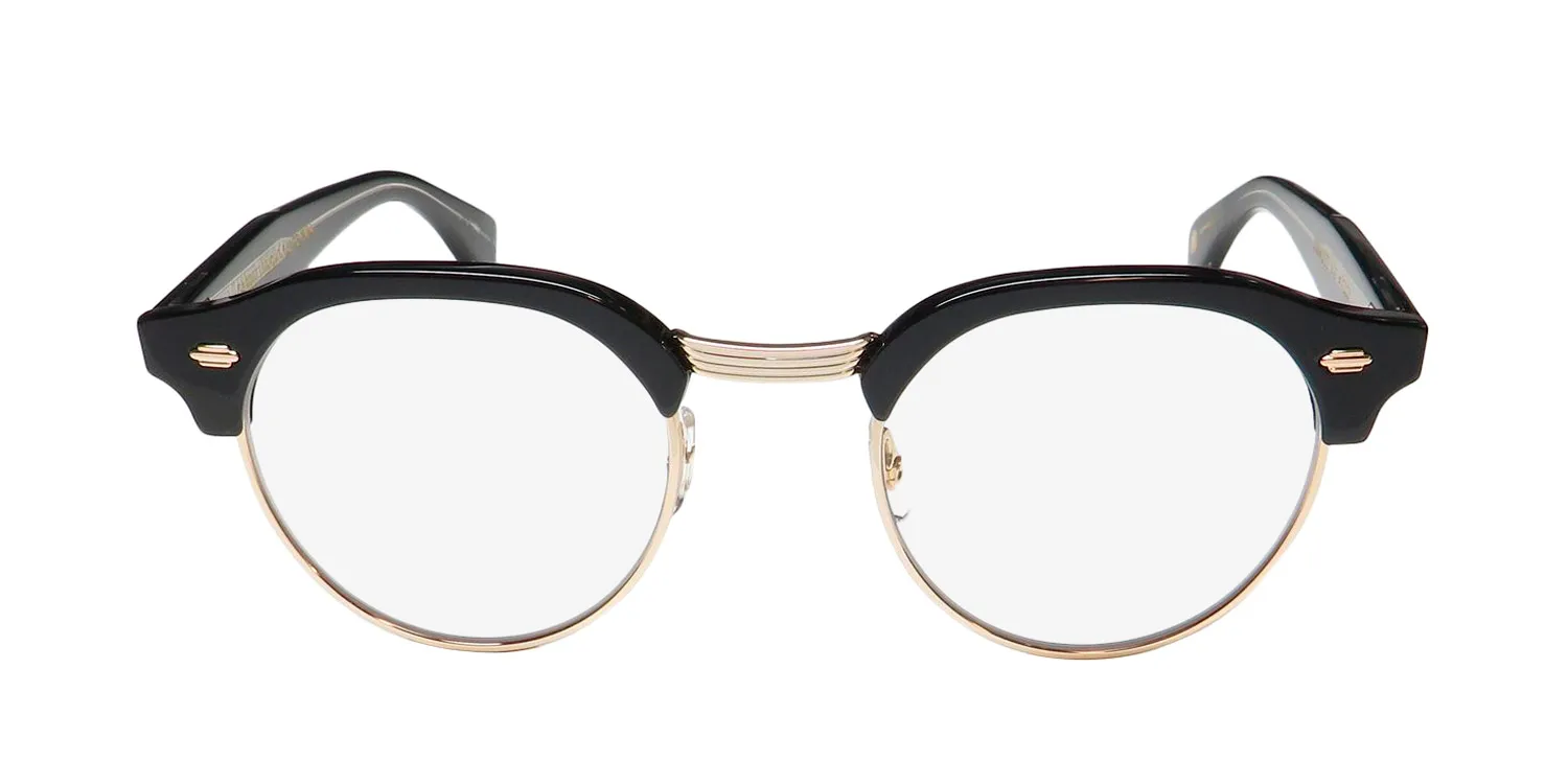 Garrett Leight Oakwood Blue Light Technology bk-g Eyeglasses Black 47mm Unisex 3