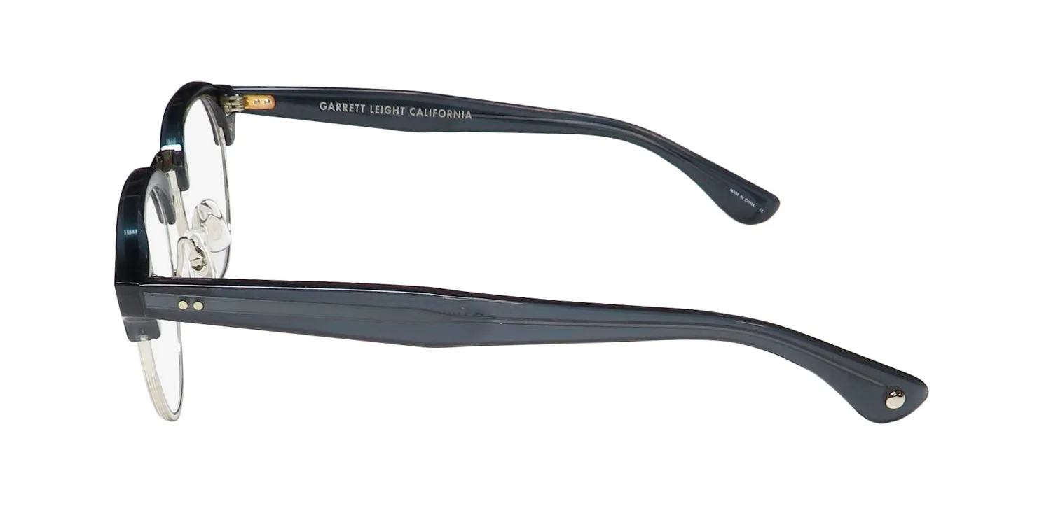 Garrett Leight Oakwood Blue Light Technology nvy-s Eyeglasses Navy 47mm Unisex 4