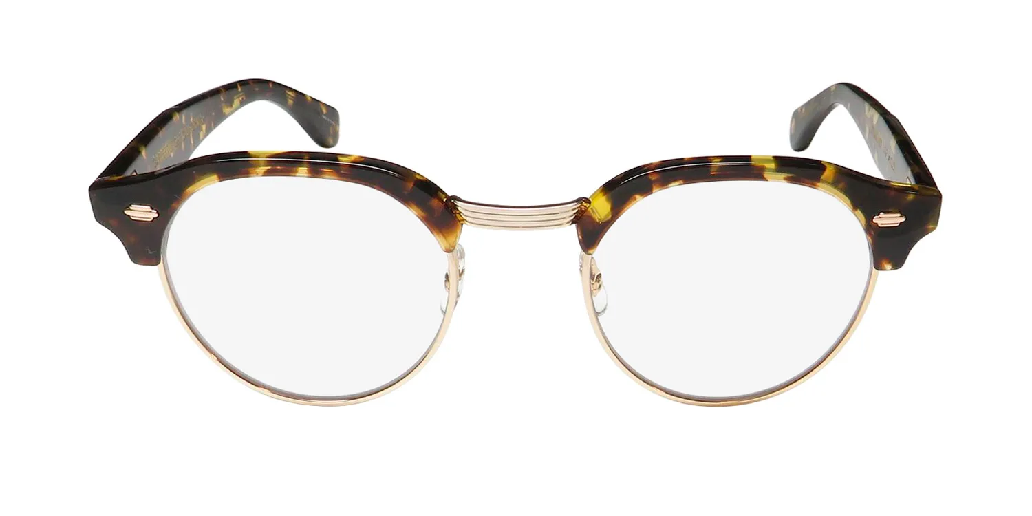Garrett Leight Oakwood Blue Light Technology tut-g Eyeglasses Tuscan 47mm Unisex 3