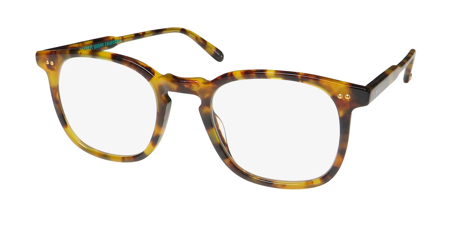 Garrett Leight Ruskin Blue Light Technology spt Eyeglasses Spotted Tortoise 48mm Unisex