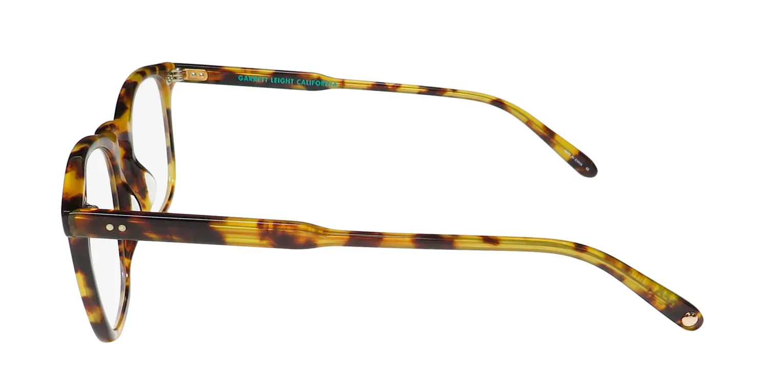Garrett Leight Ruskin Blue Light Technology spt Eyeglasses Spotted Tortoise 48mm Unisex 4
