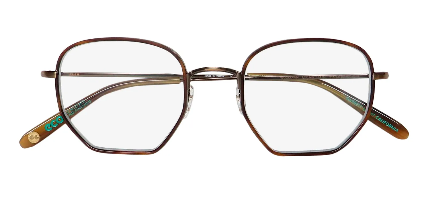 Garrett Leight Woodlawn Blue Light Technology mgt-g-bto Eyeglasses Marigold Tortoise 47mm Unisex 2