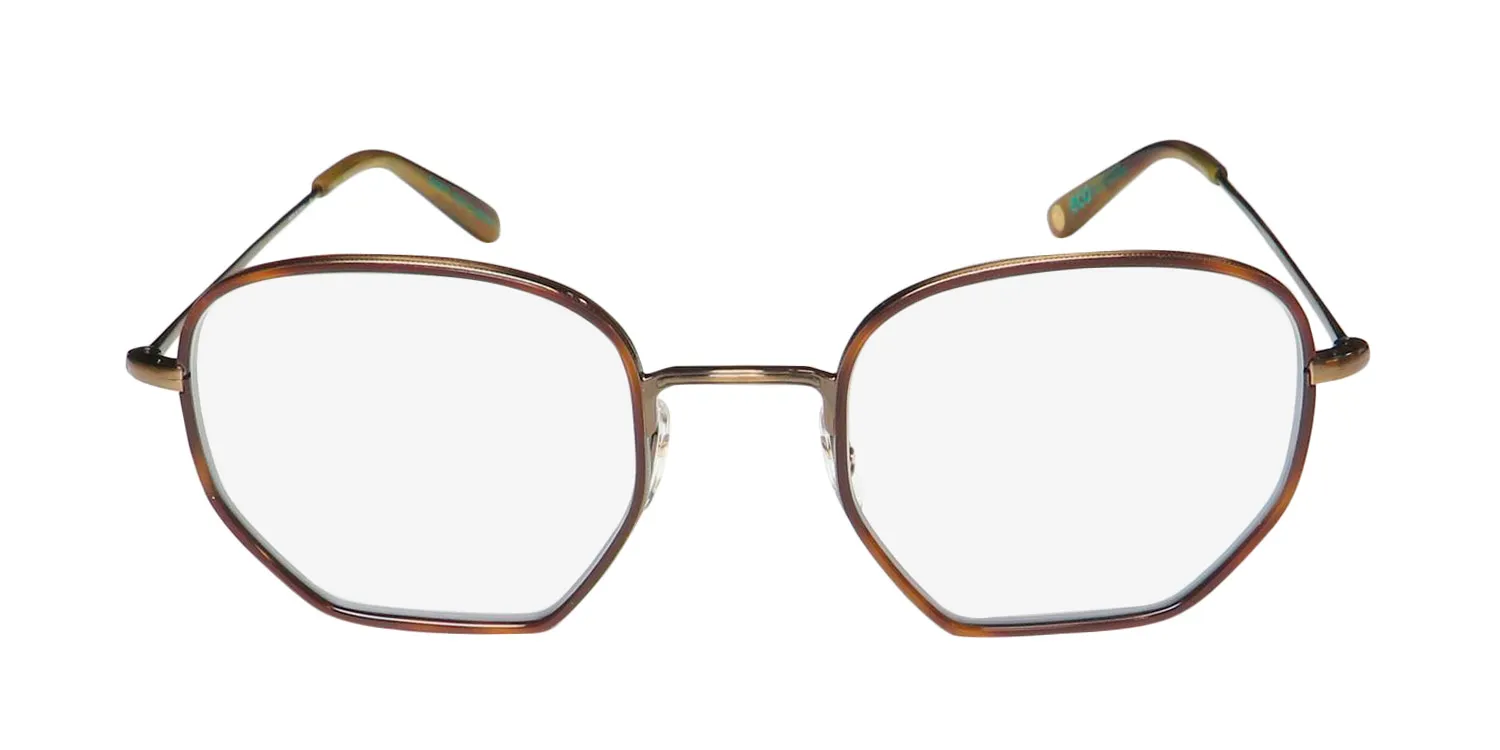 Garrett Leight Woodlawn Blue Light Technology mgt-g-bto Eyeglasses Marigold Tortoise 47mm Unisex 3