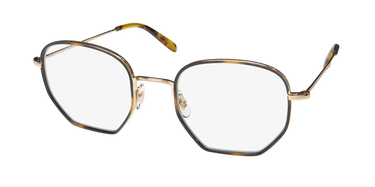 Garrett Leight Woodlawn Blue Light Technology te-g-spt Eyeglasses Tiger Eye 47mm Unisex