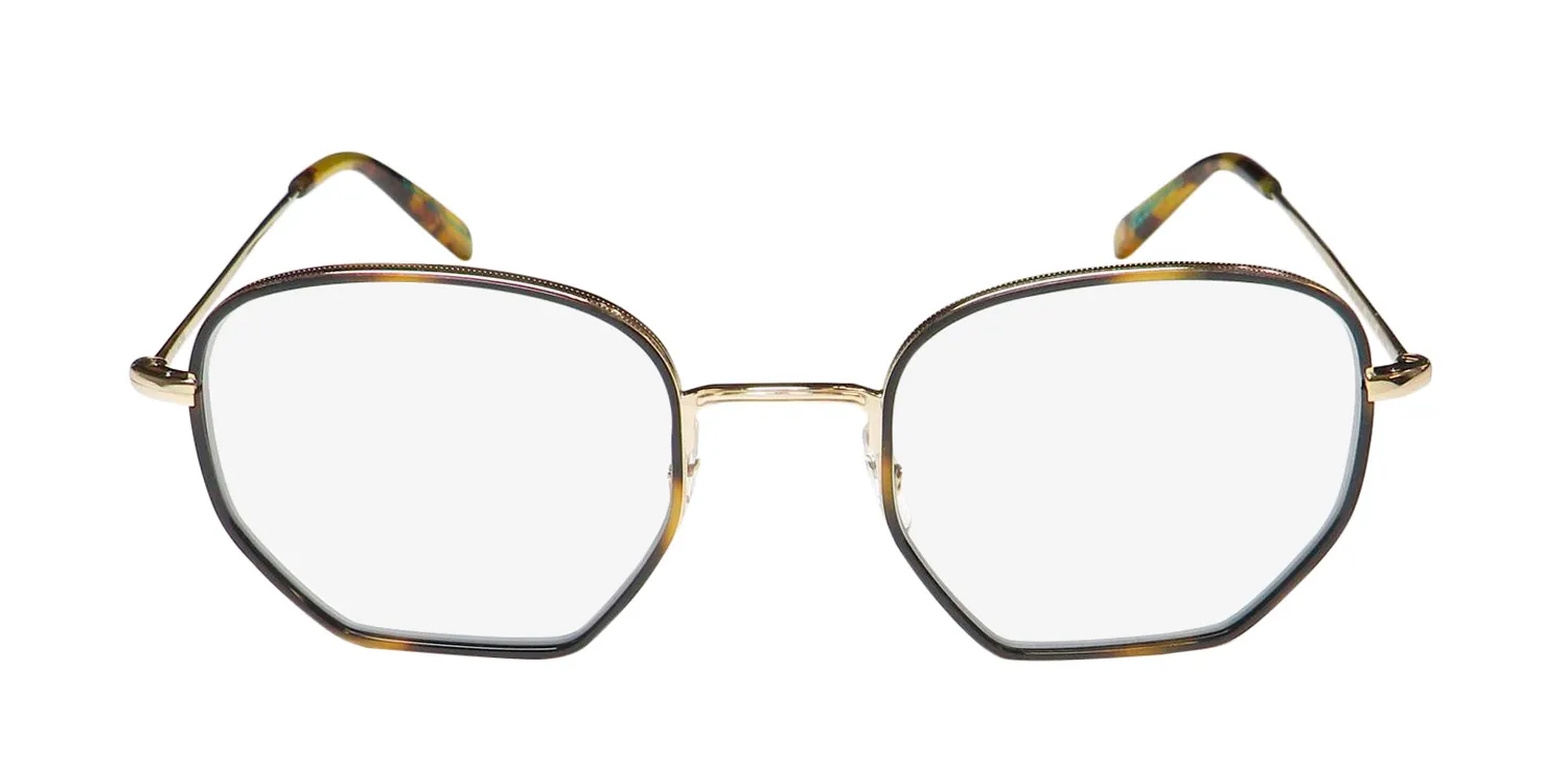 Garrett Leight Woodlawn Blue Light Technology te-g-spt Eyeglasses Tiger Eye 47mm Unisex 3