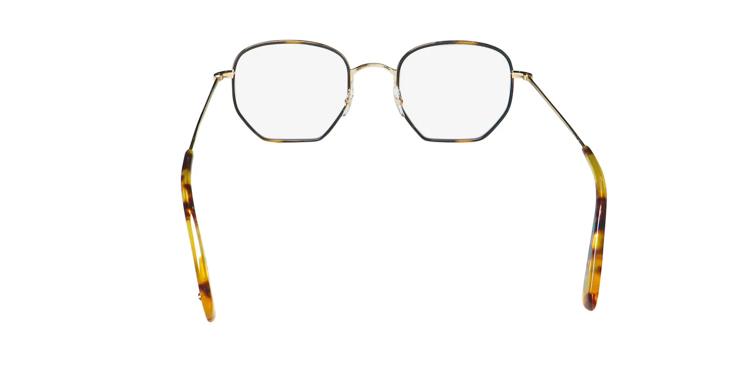 Garrett Leight Woodlawn Blue Light Technology te-g-spt Eyeglasses Tiger Eye 47mm Unisex 5