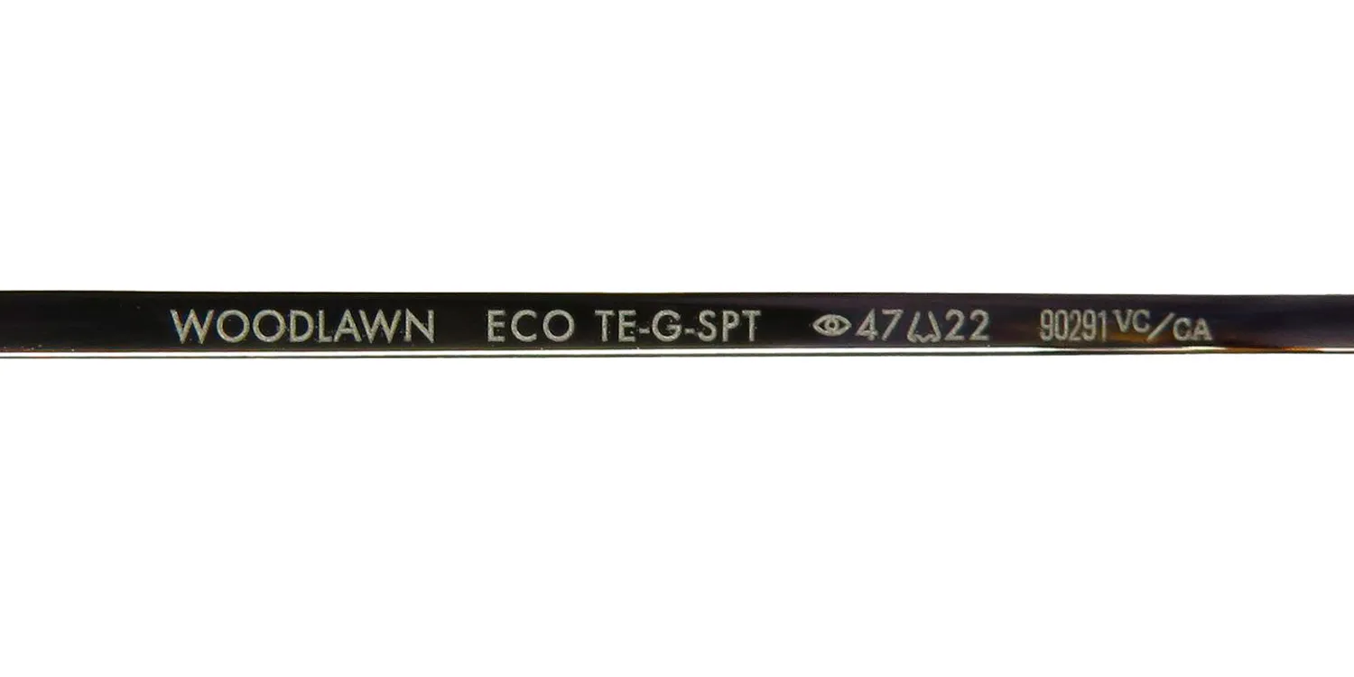Garrett Leight Woodlawn Blue Light Technology te-g-spt Eyeglasses Tiger Eye 47mm Unisex 8