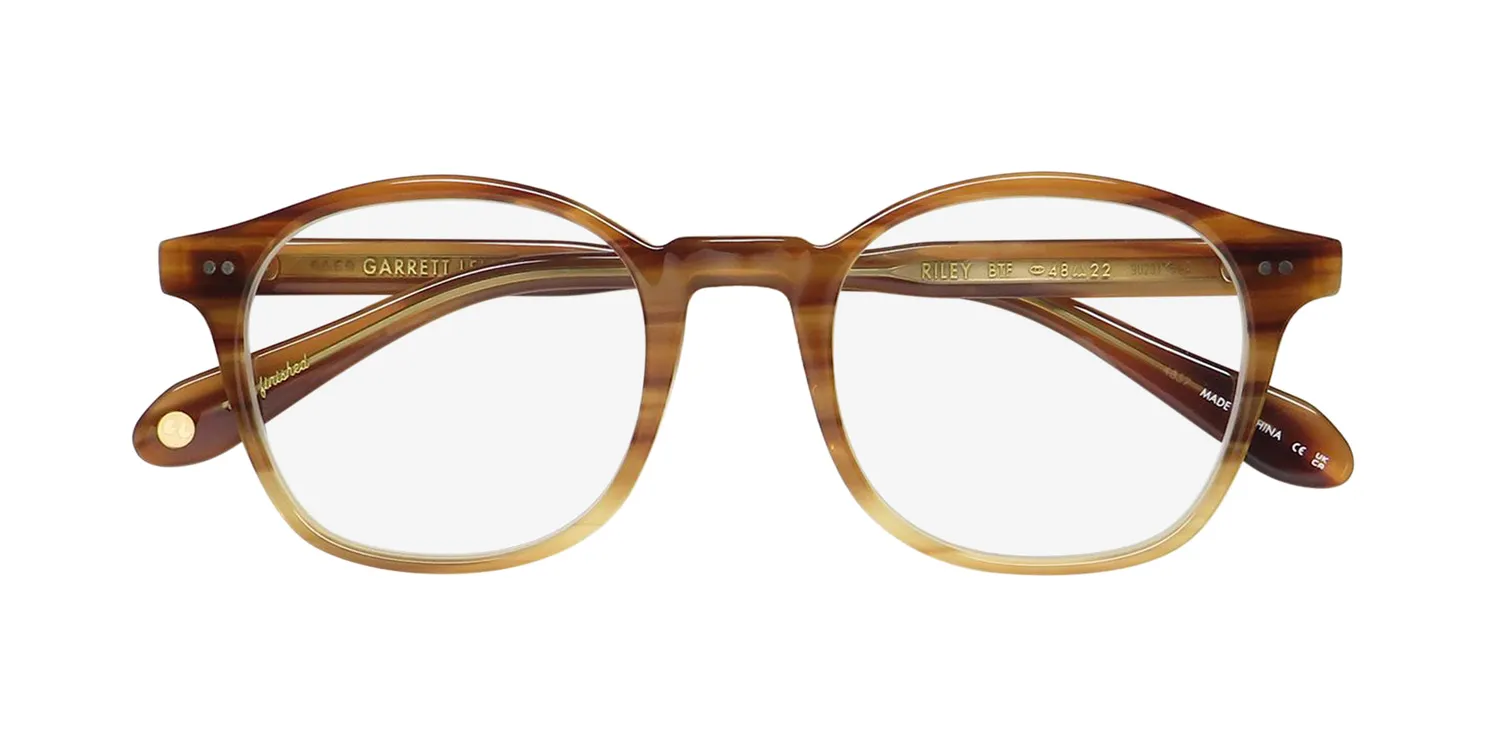 Garrett Leight Riley Blue Light Technology btf Eyeglasses Blonde Tortoise Fade 48mm 2