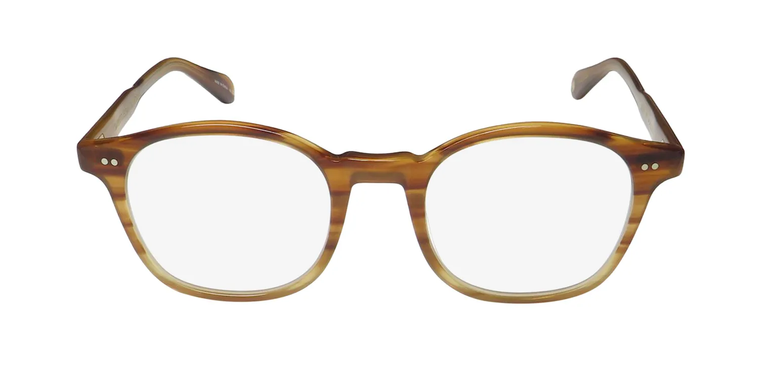 Garrett Leight Riley Blue Light Technology btf Eyeglasses Blonde Tortoise Fade 48mm 3