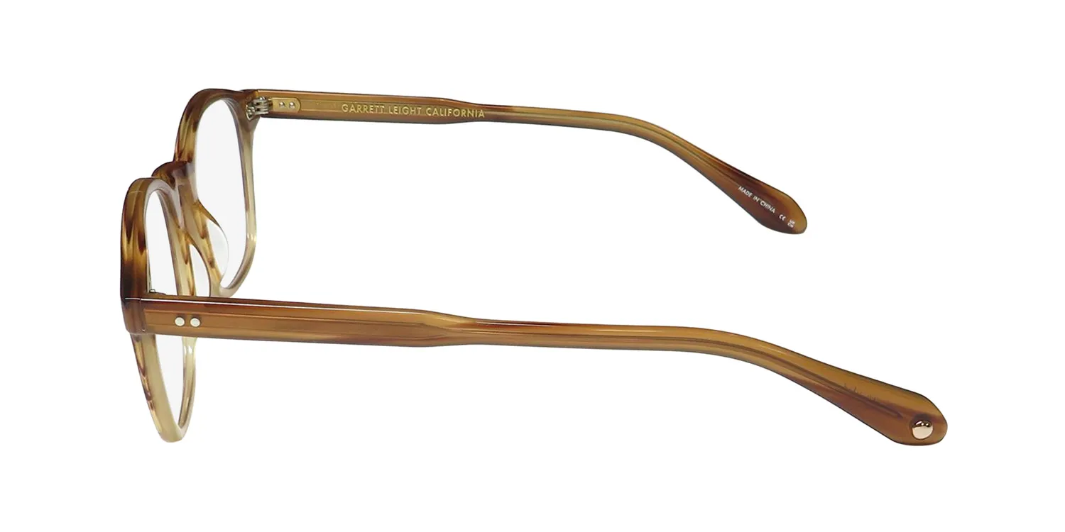 Garrett Leight Riley Blue Light Technology btf Eyeglasses Blonde Tortoise Fade 48mm 4