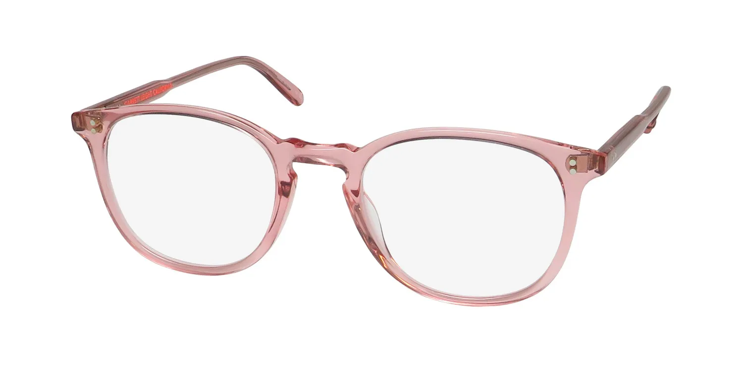 Garrett Leight Kinney Blue Light Technology bio r Eyeglasses Transparent Pink 49mm