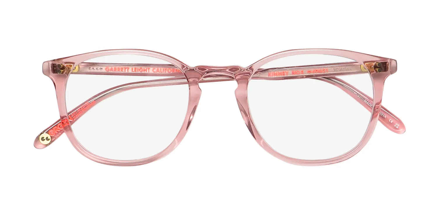 Garrett Leight Kinney Blue Light Technology bio r Eyeglasses Transparent Pink 49mm 2