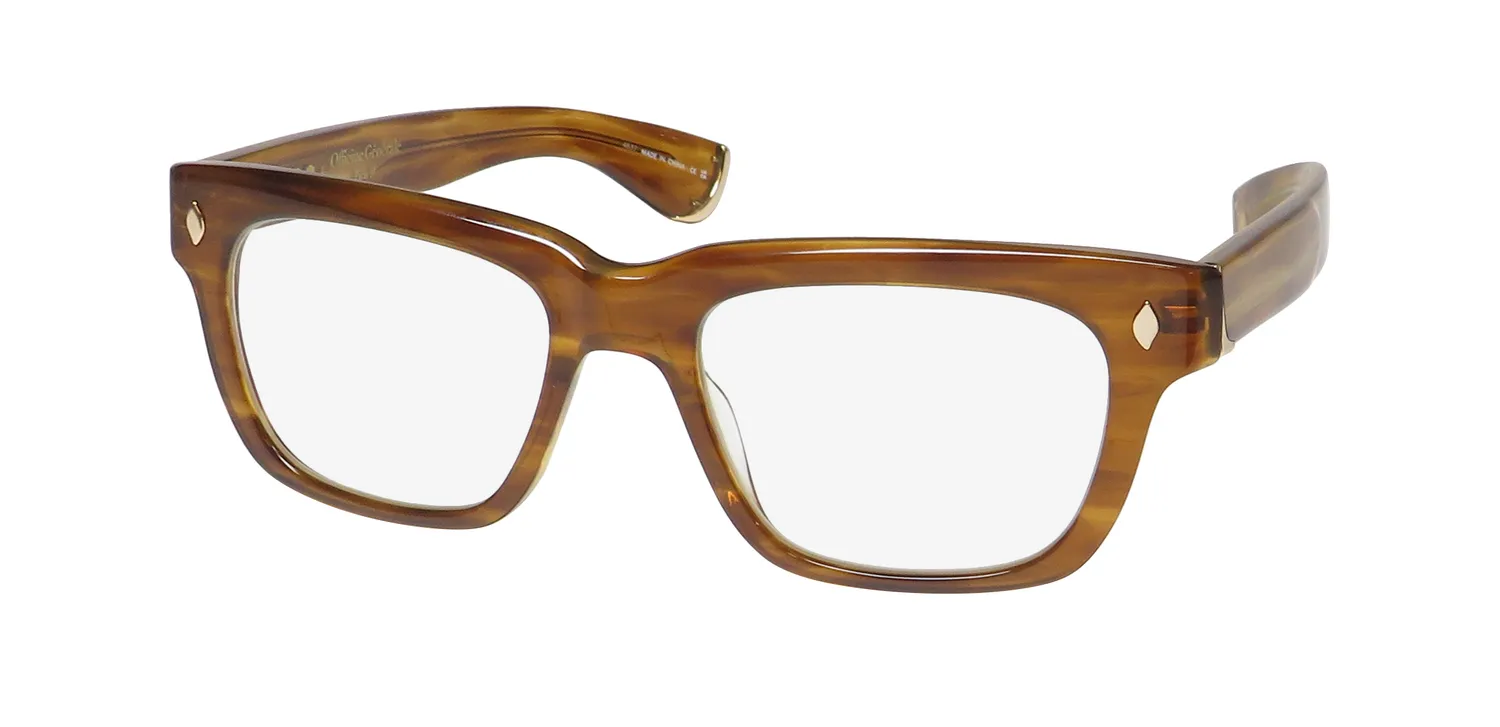 Garrett Leight Glco X Officine Generale Blue Light Technology db Eyeglasses Brown Havana 50mm