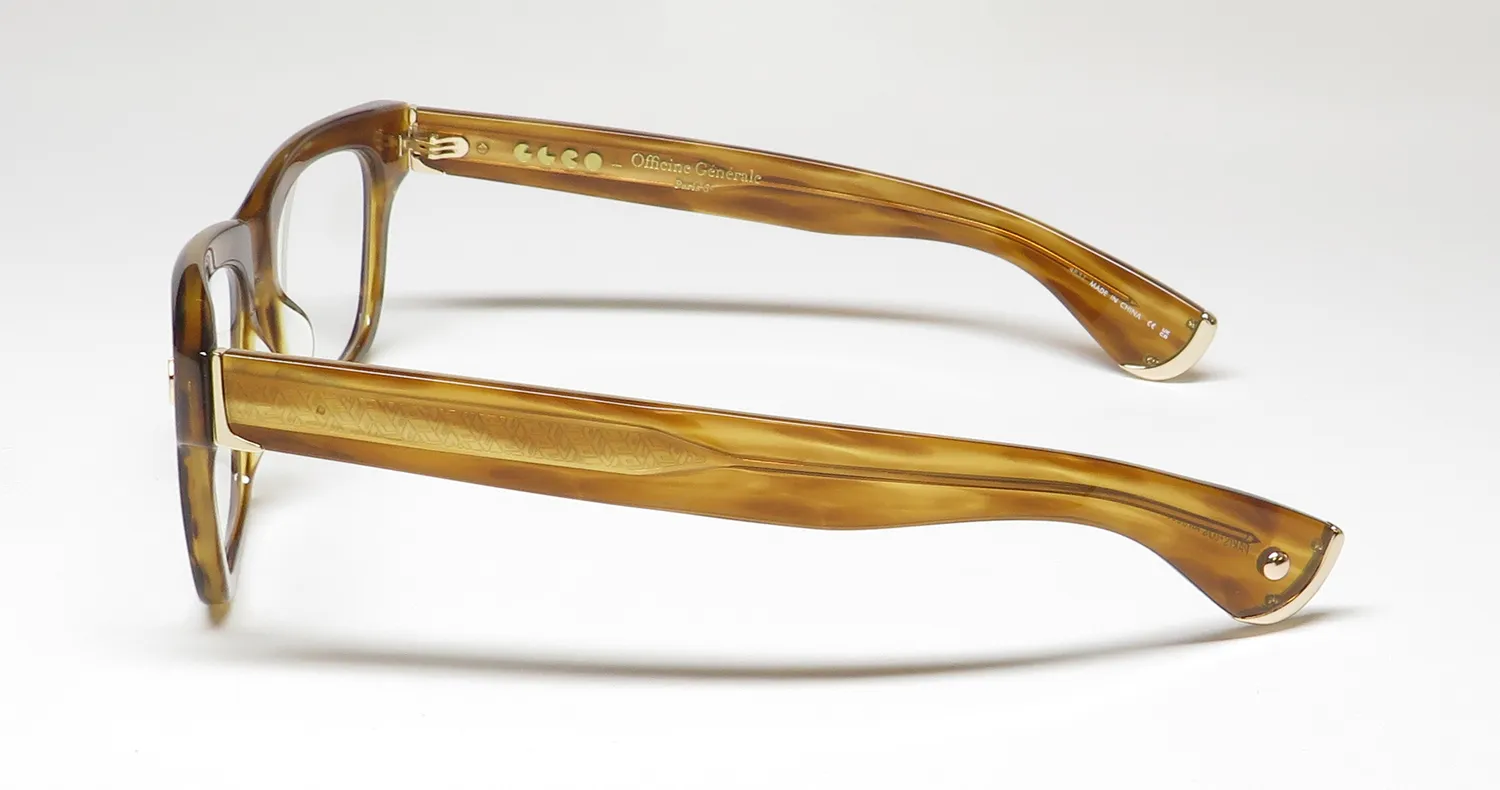 Garrett Leight Glco X Officine Generale Blue Light Technology db Eyeglasses Brown Havana 50mm 4