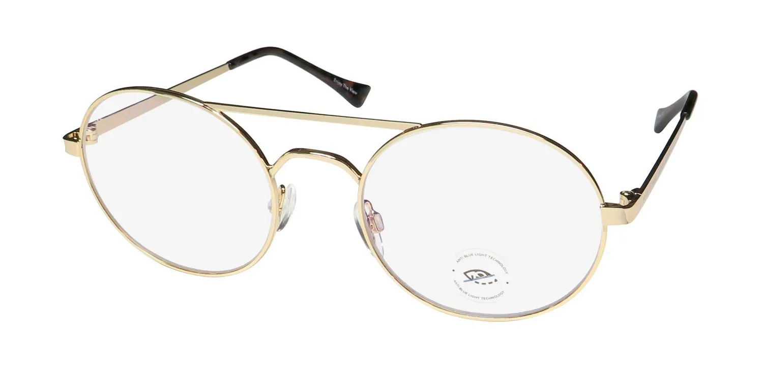 Prive Revaux The Jane Blue Light Technology c51 Eyeglasses Champagne Gold 54mm Unisex